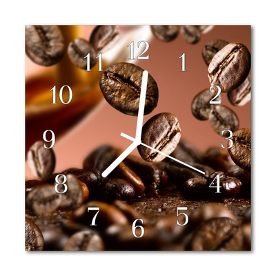 Orologio quadrato Chicchi di caffè