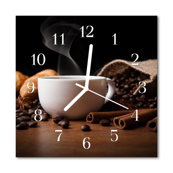 Orologio quadrato Caffè