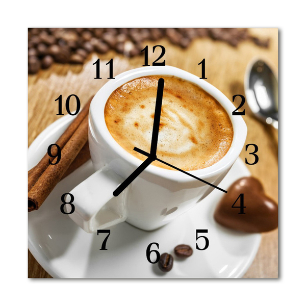 Orologio quadrato Caffè