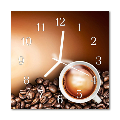 Orologio quadrato in vetro Caffè