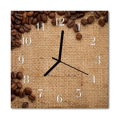 Orologio quadrato Chicchi di caffè