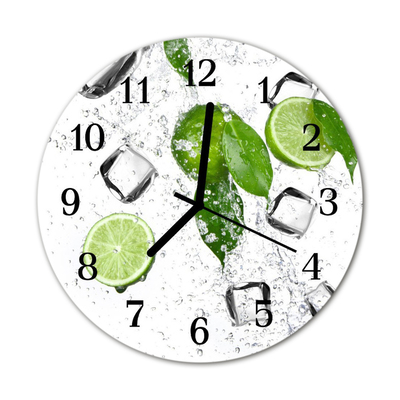 Orologio rotondo in vetro Lime