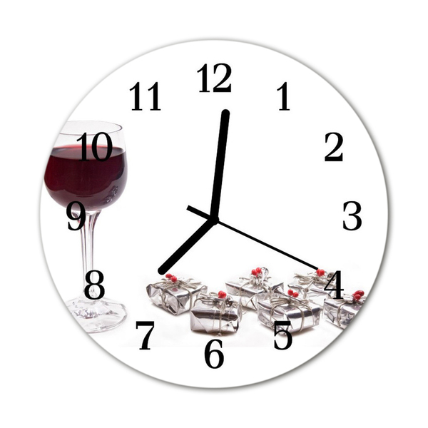 Orologio rotondo Bicchiere di vino