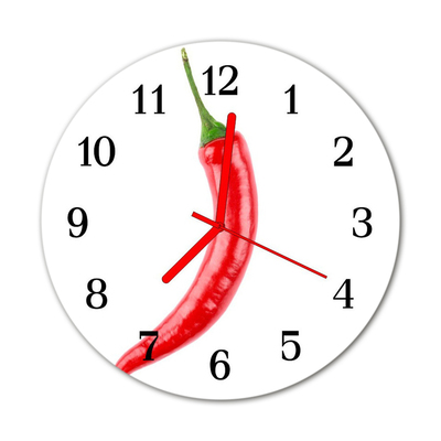 Zegar ścienny okrągły Papryczka Chilli