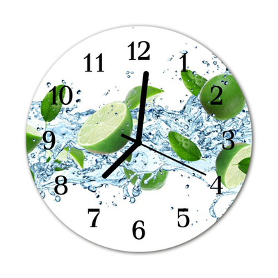 Orologio rotondo in vetro Lime