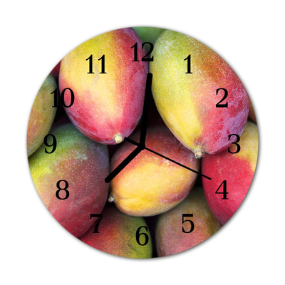 Orologio rotondo in vetro Frutta