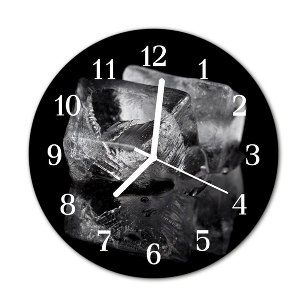 Orologio rotondo in vetro Cubetti di ghiaccio