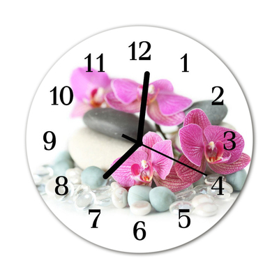 Orologio rotondo Orchidee