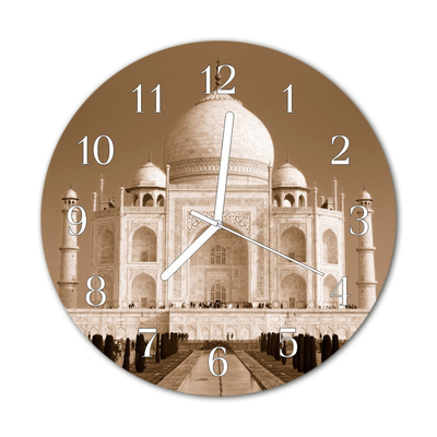 Orologio rotondo in vetro Taj Mahal