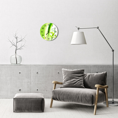 Orologio rotondo in vetro Modello vegetale