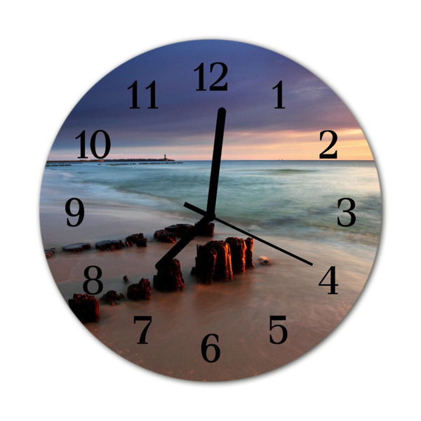 Orologio rotondo Sea sulla spiaggia