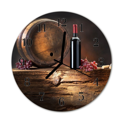 Orologio rotondo in vetro Uva da vino