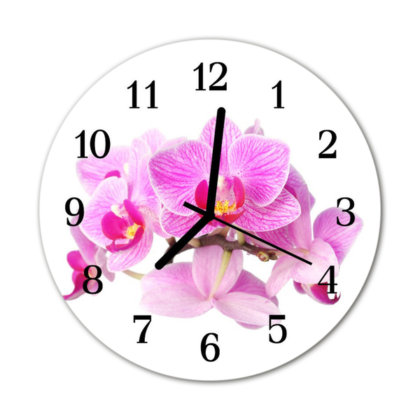 Orologio rotondo Orchidee