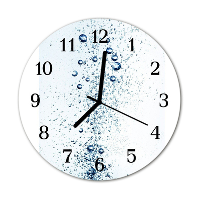 Orologio rotondo in vetro Acqua