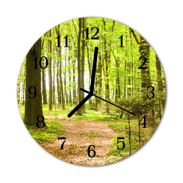 Orologio rotondo in vetro Forest natura