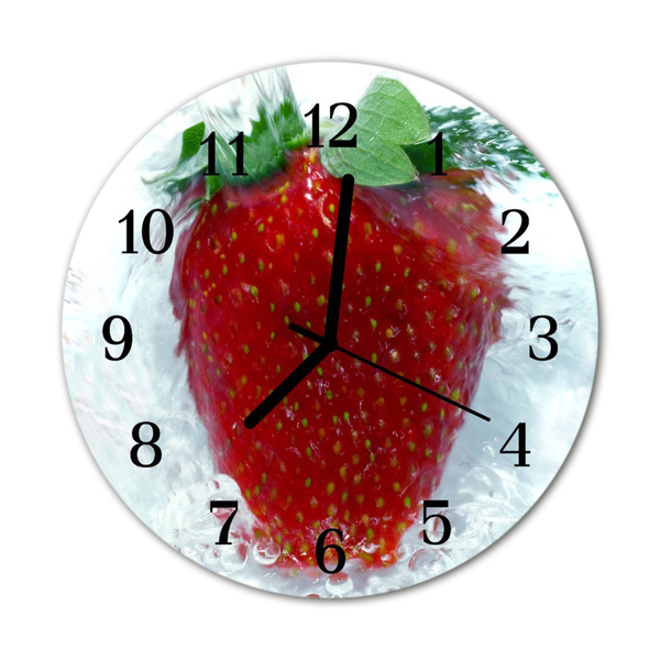 Orologio rotondo in vetro Fragola