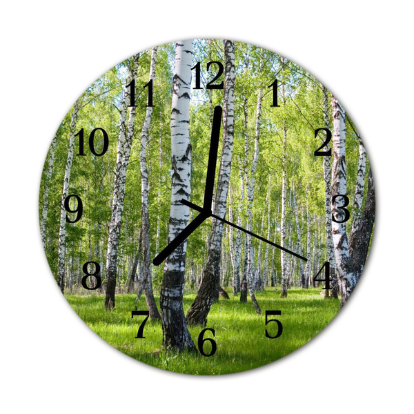 Orologio rotondo Foresta di betulla