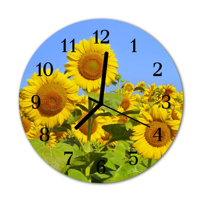 Orologio rotondo in vetro Girasole