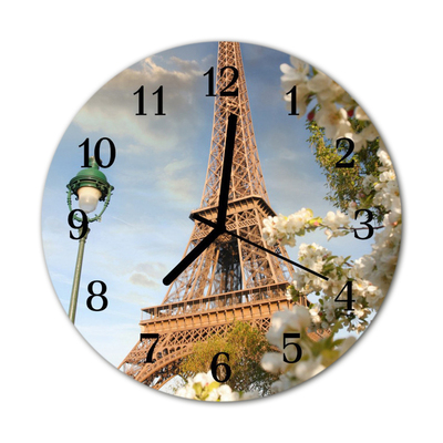 Orologio rotondo Torre eiffel a parigi