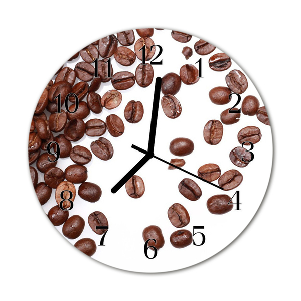 Orologio rotondo in vetro Chicchi di Caffè