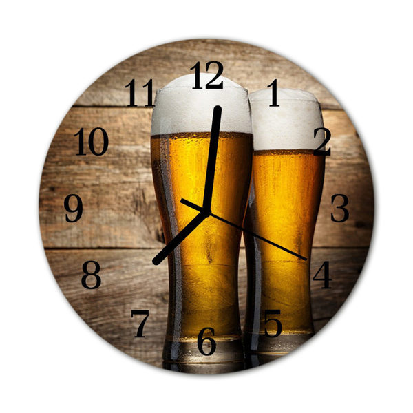 Orologio rotondo in vetro Birra