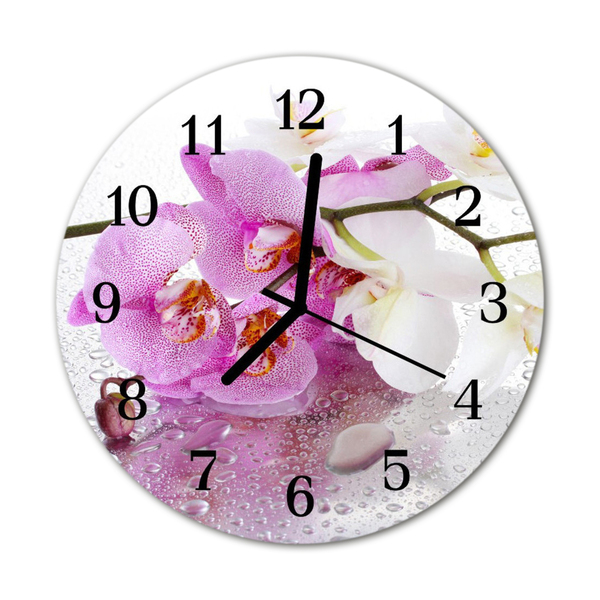 Orologio rotondo Orchidea