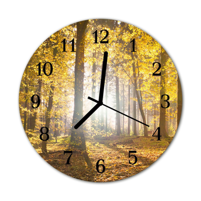 Orologio rotondo Foresta autunnale