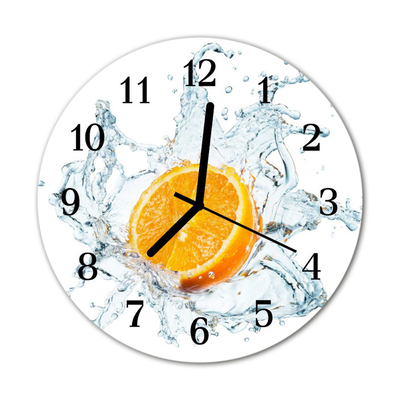 Orologio rotondo Acqua arancione