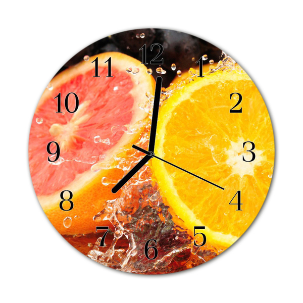 Orologio rotondo in vetro Frutta