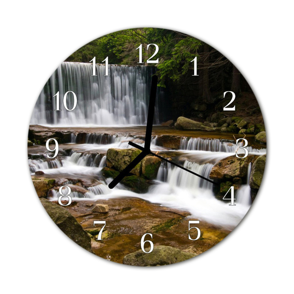 Orologio rotondo in vetro Cascate