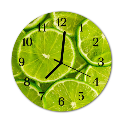 Orologio rotondo in vetro Lime