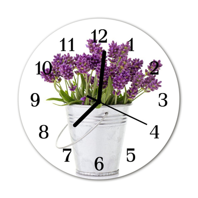 Orologio rotondo in vetro Lavanda