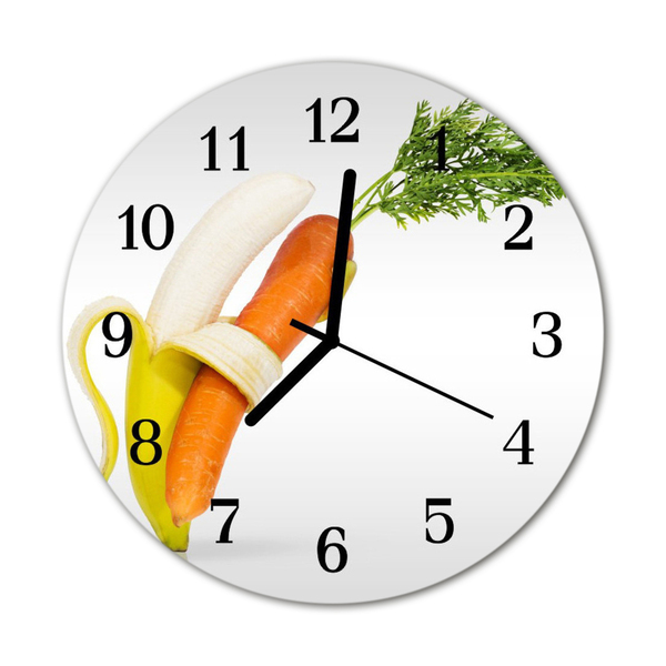 Orologio rotondo Banana della carota