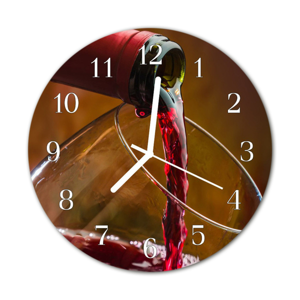 Orologio rotondo in vetro Vino