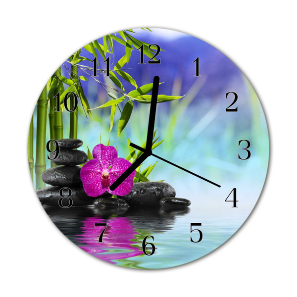 Orologio rotondo Spa orchid