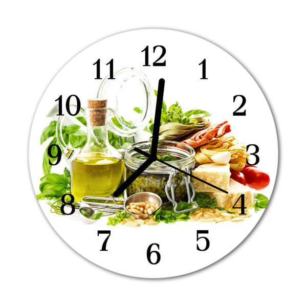 Orologio rotondo in vetro Olio di pasta