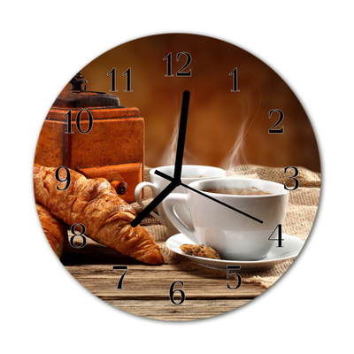 Orologio rotondo in vetro Caffè Caffè