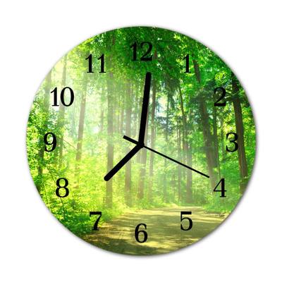 Orologio rotondo in vetro Foresta naturale