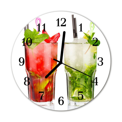 Orologio rotondo in vetro Cocktail