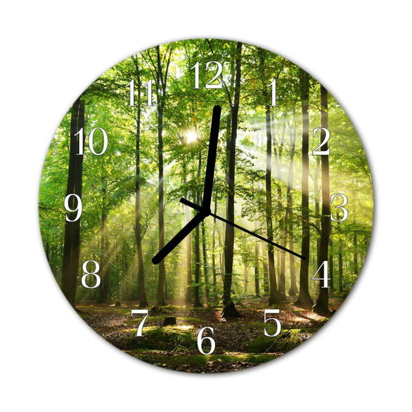 Orologio rotondo in vetro Natura forestale