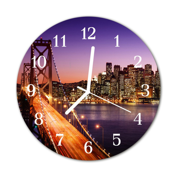Orologio rotondo Ponte della città