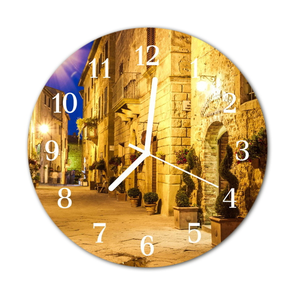 Orologio rotondo Strada di notte