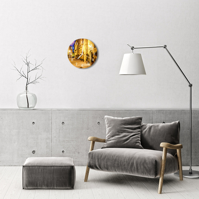 Orologio rotondo Strada di notte
