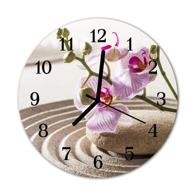 Orologio rotondo Orchidea di sabbia