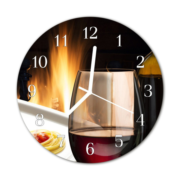 Orologio rotondo Bicchiere da vino per spaghetti