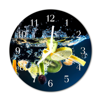 Orologio rotondo in vetro Frutta