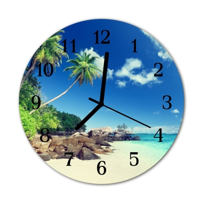 Orologio rotondo Spiaggia con palme