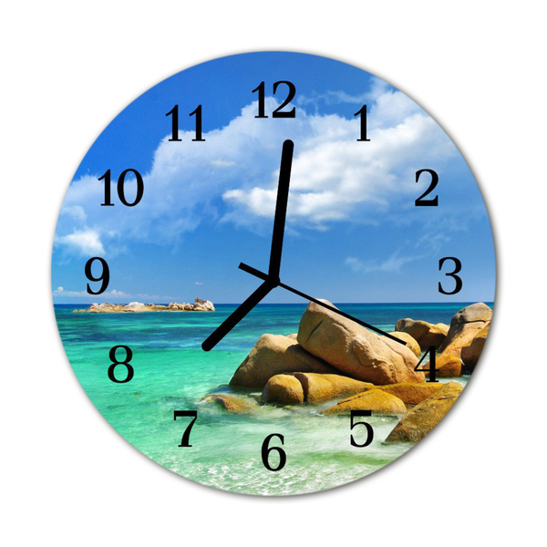 Orologio rotondo in vetro Mare