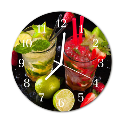 Orologio rotondo in vetro Cocktail