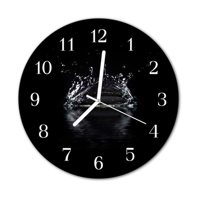 Orologio rotondo in vetro Acqua